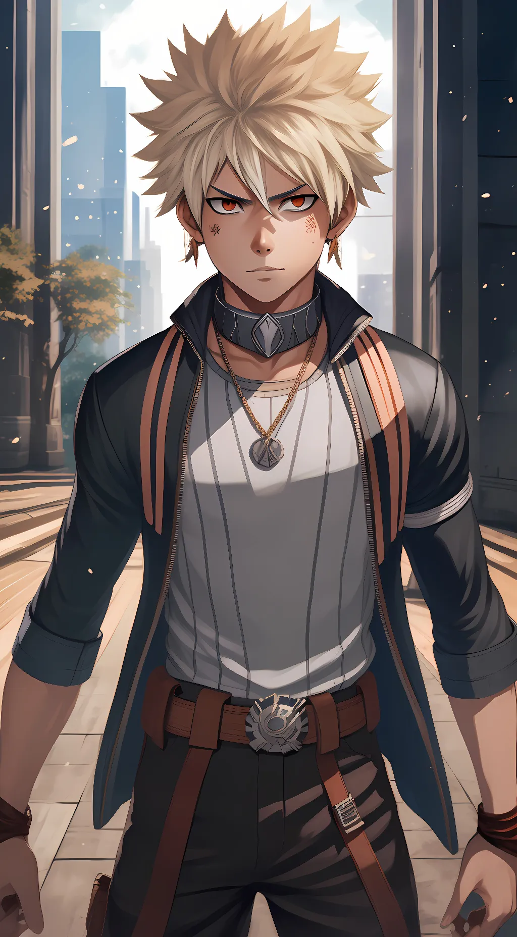 ai character: Katsuki Bakugo background