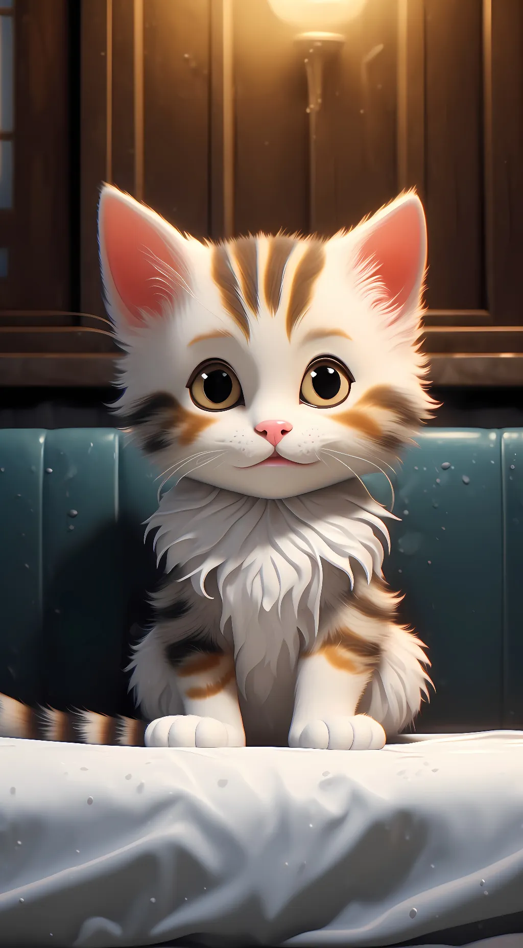 ai character: normal cat... background
