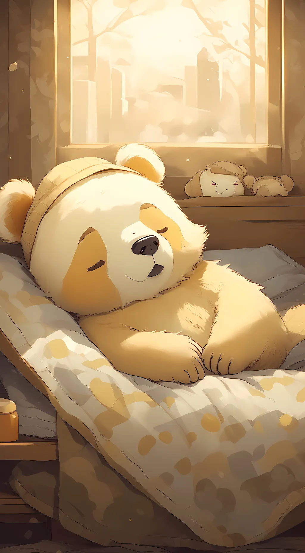 ai character: Honey bear background