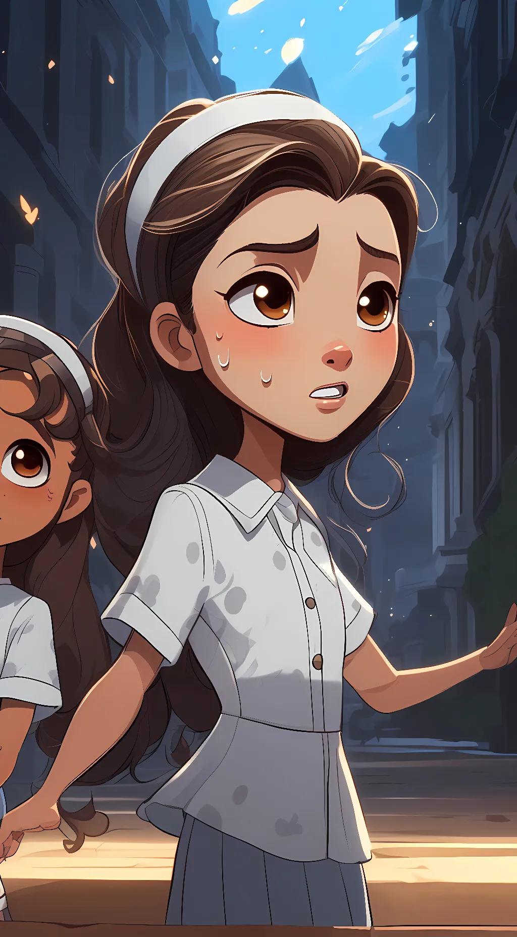ai character: Esther and ruby background