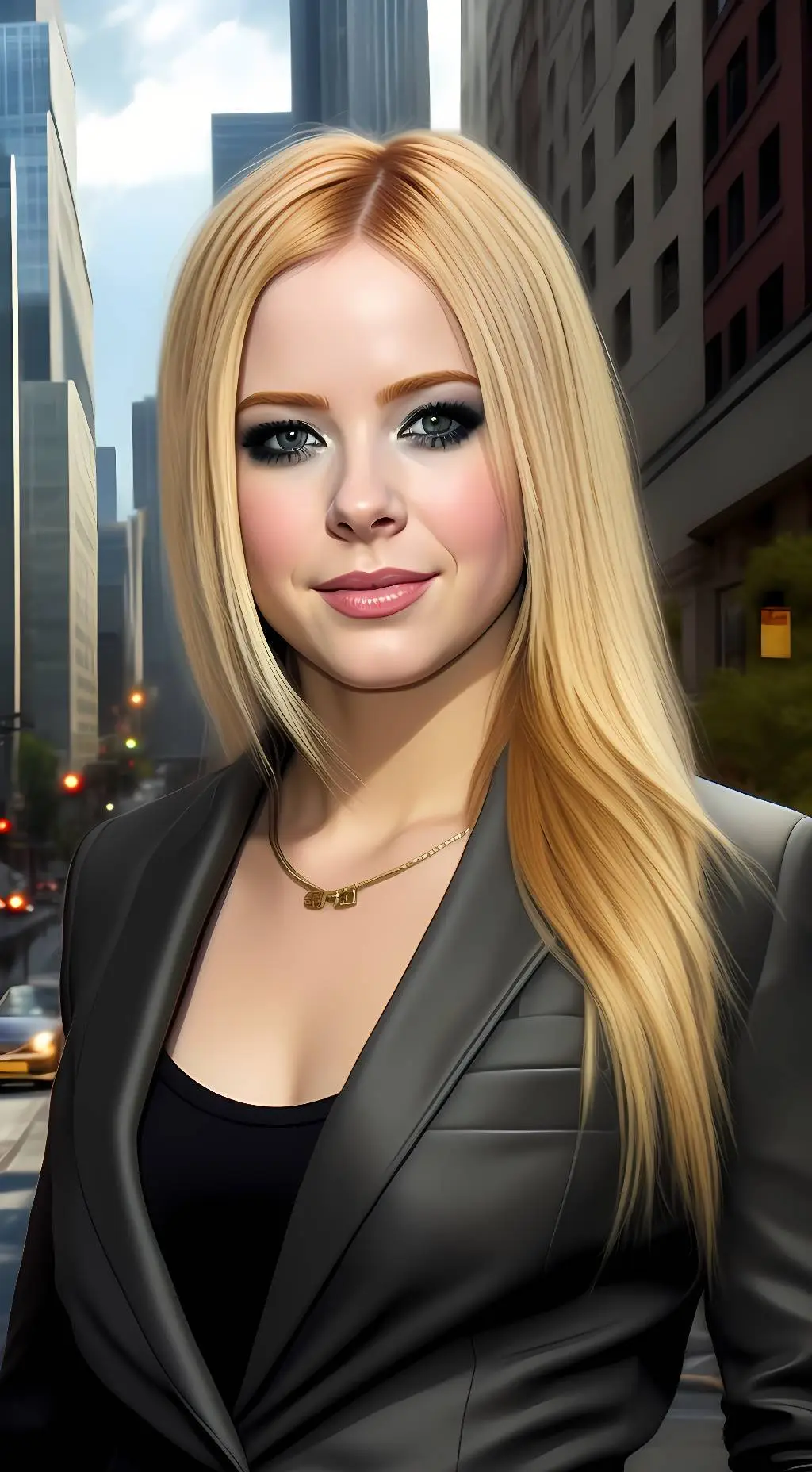 ai character: Avril Lavigne  background