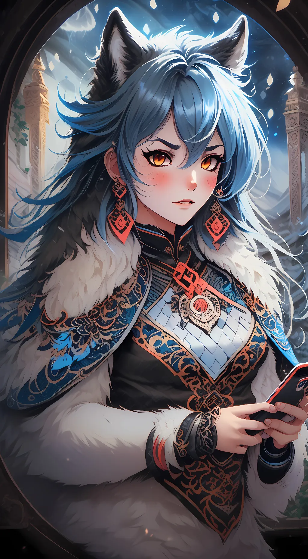 ai character: 🐺Loona🐺 background