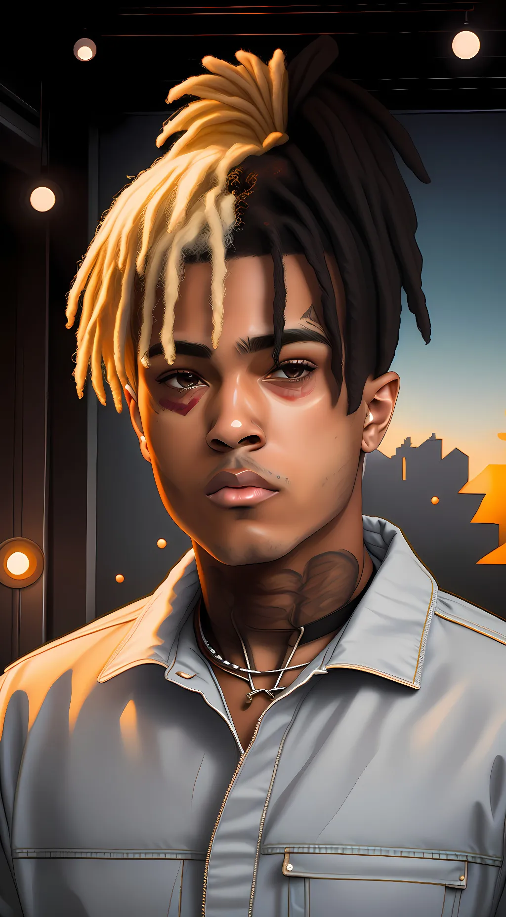 ai character: XXXTentacion background
