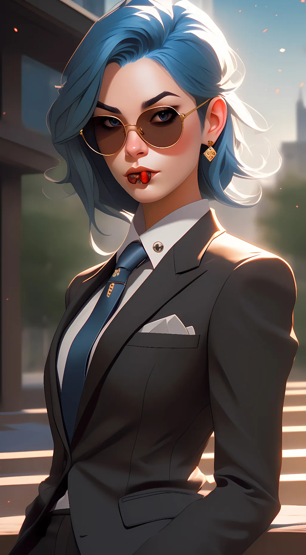 ai character: female agent background