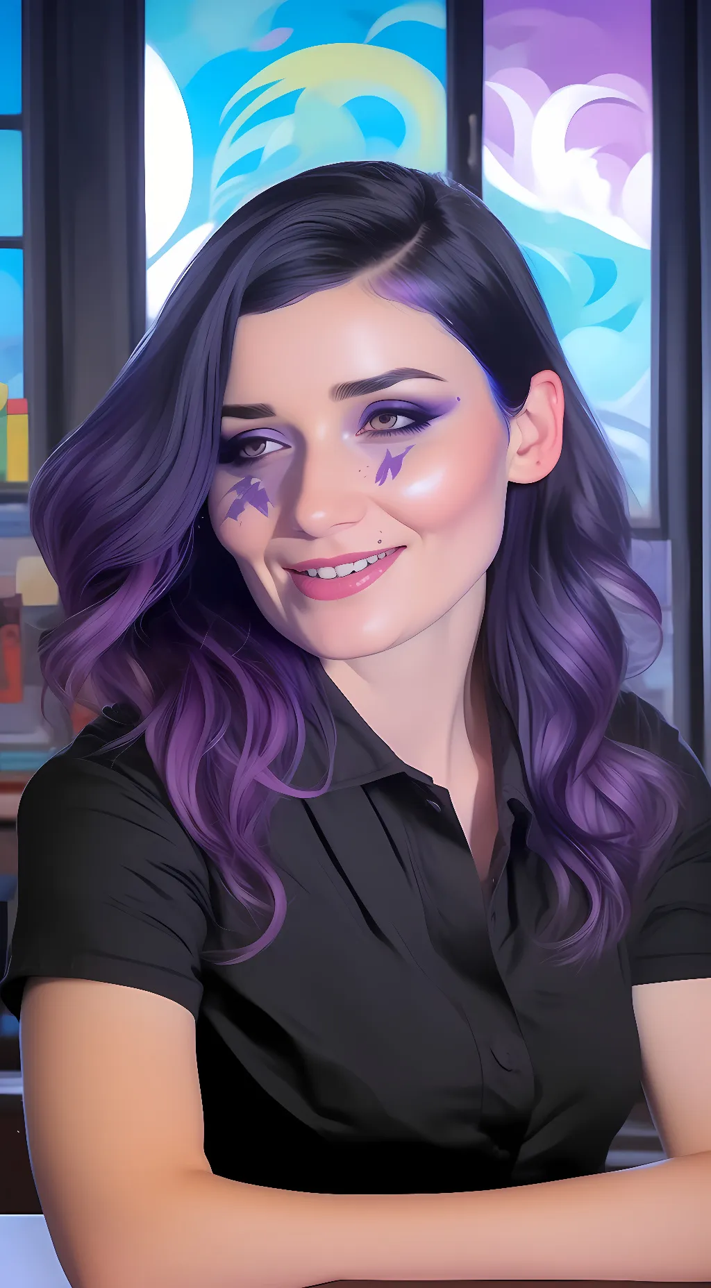 ai character: Laurenzside  background