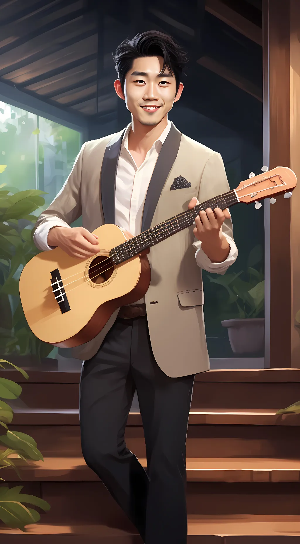 ai character: boywithuke  background