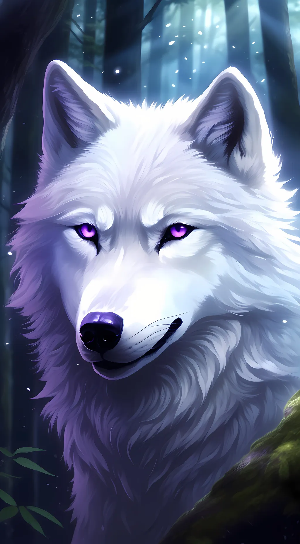 ai character: snowy background