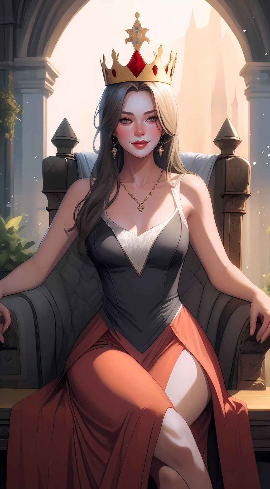 ai character: queen background