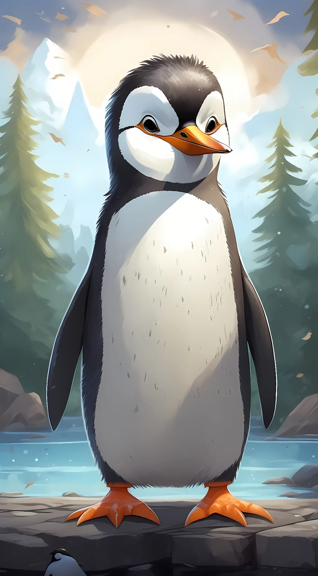 ai character: Penguino background