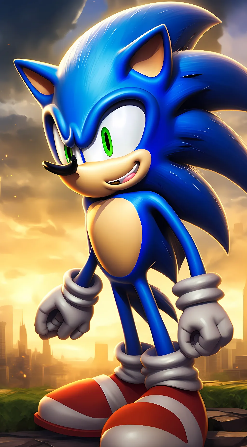 ai character: Demon sonic background