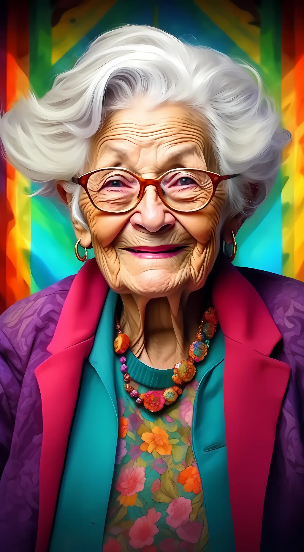ai character: Very sexy grandma background