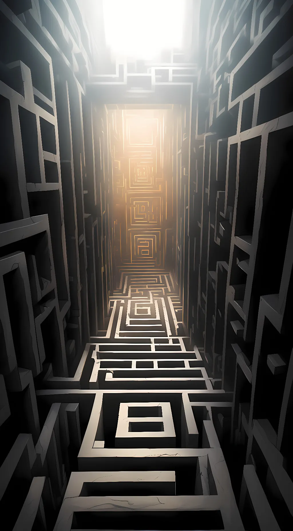 ai character: Cube Labrynth background