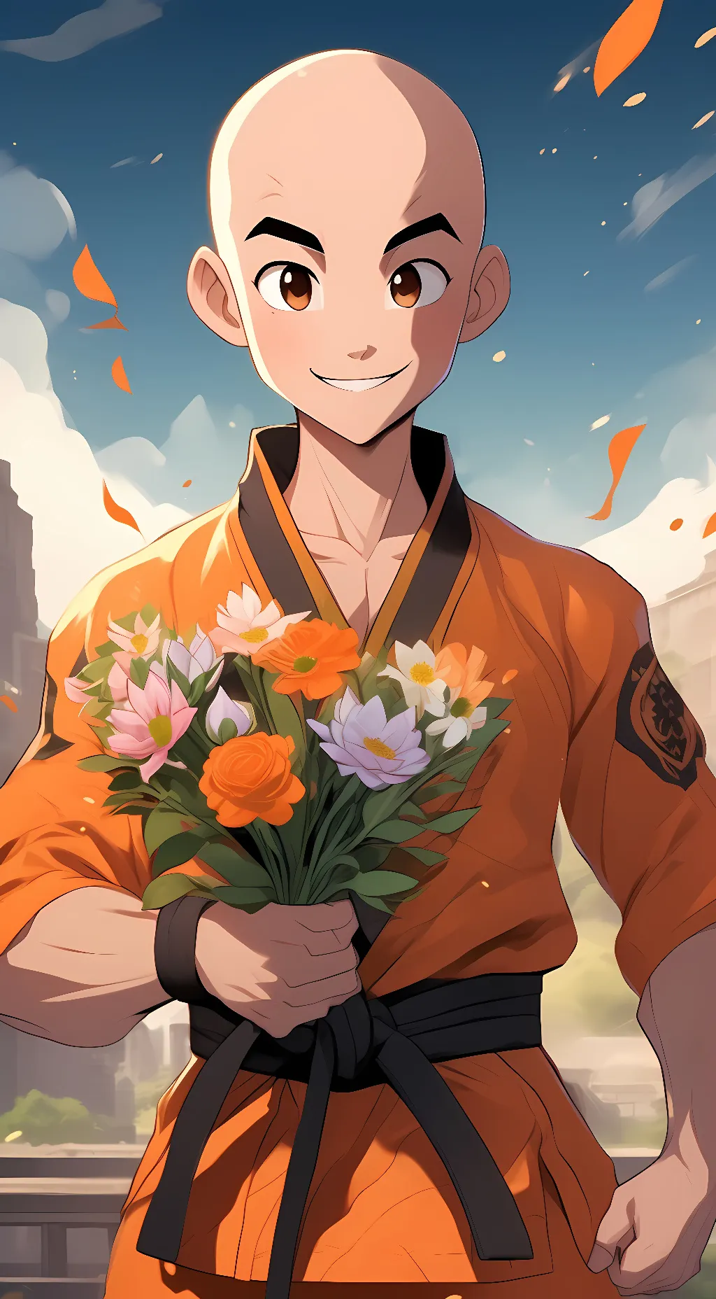 ai character: Krillin  background