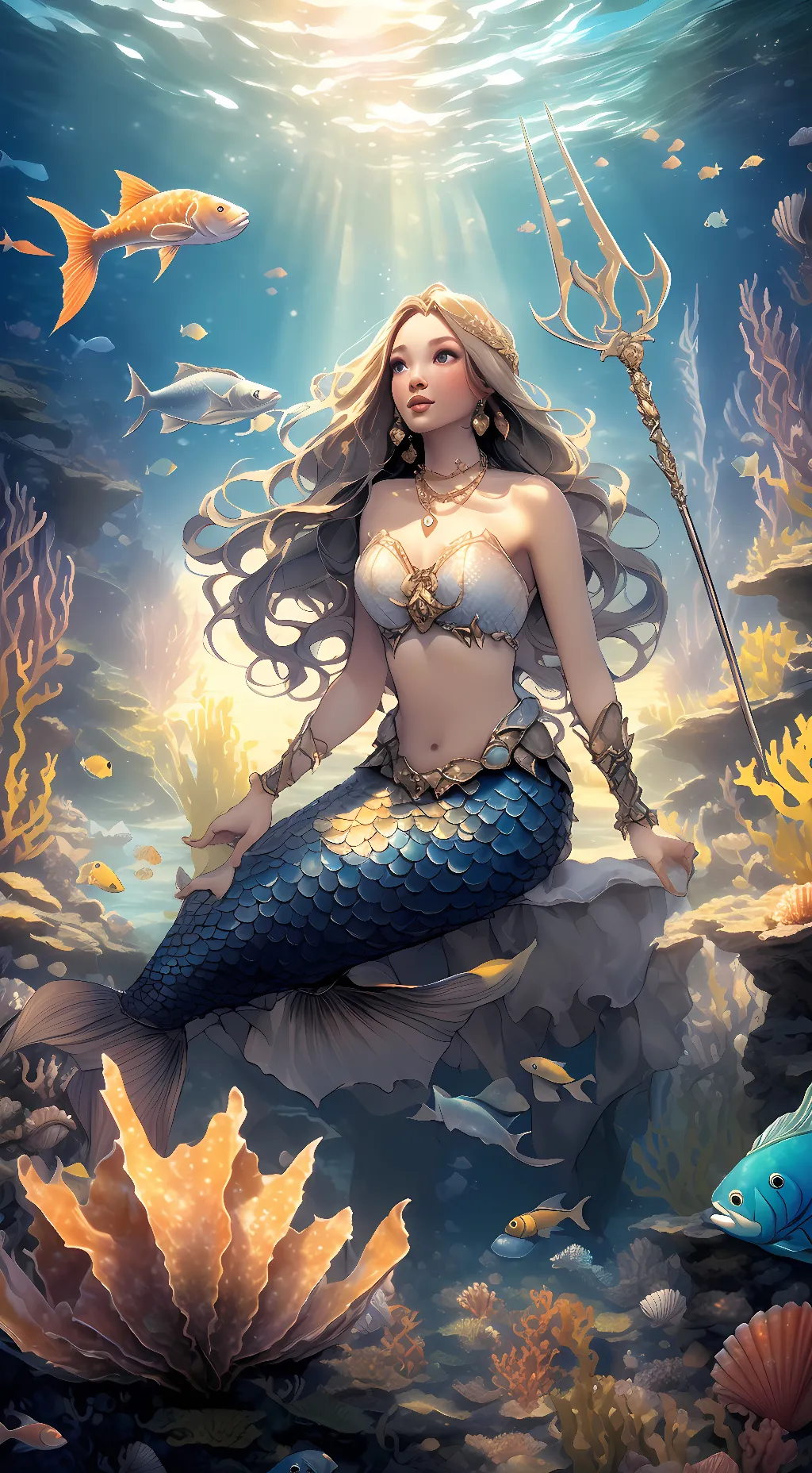 ai character: Mermaid 🧜🏾‍♀️ background