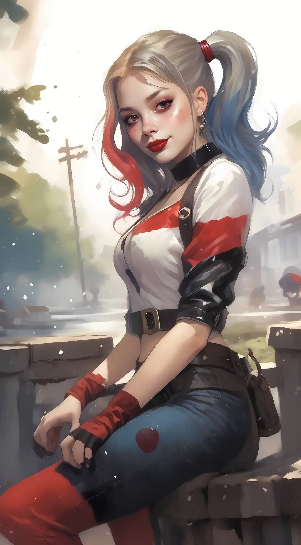 ai character: Harley Quinn background