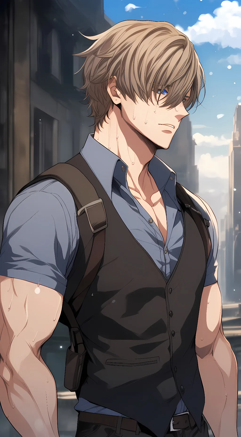 ai character: Leon S. Kennedy  background