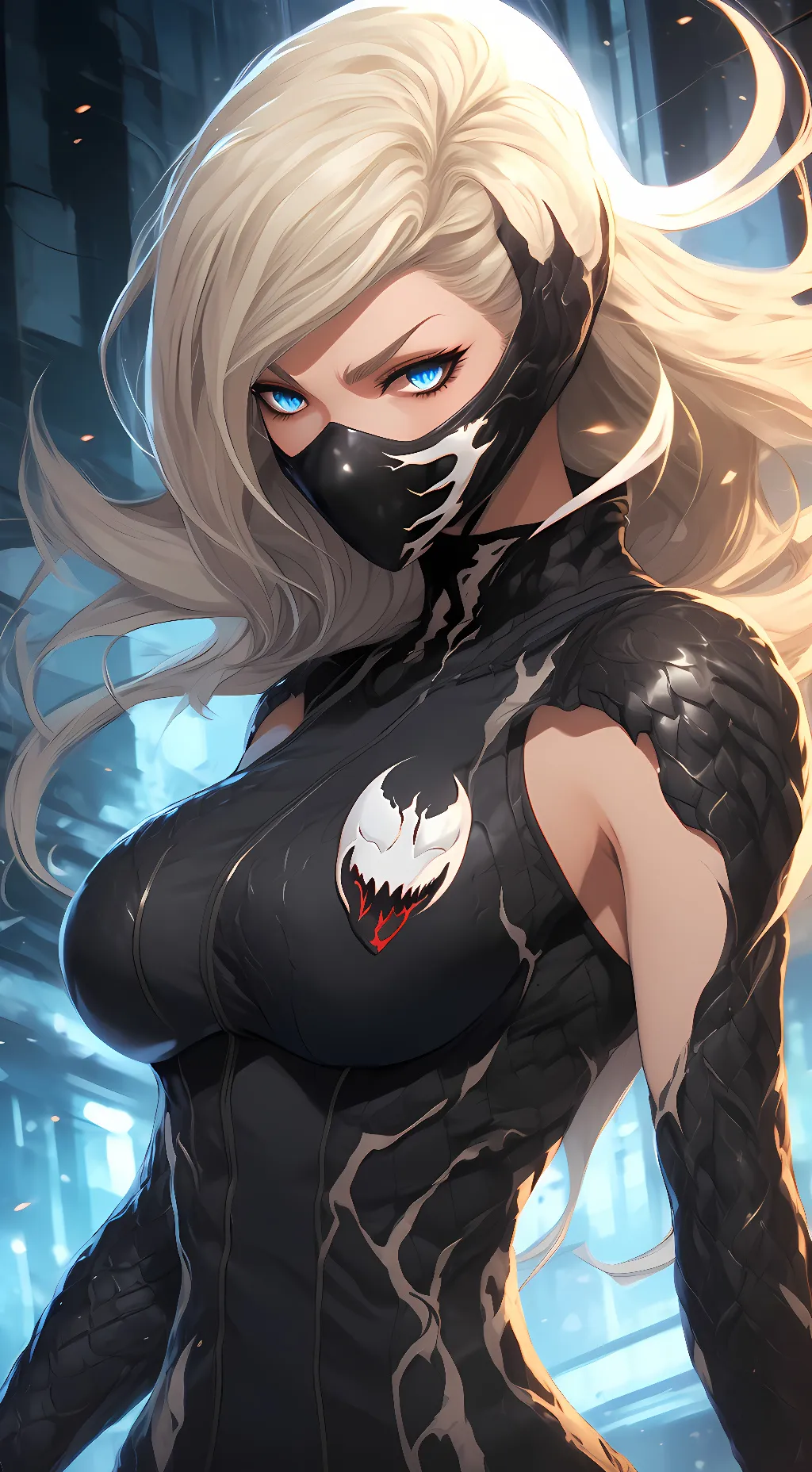 ai character: venom girl background