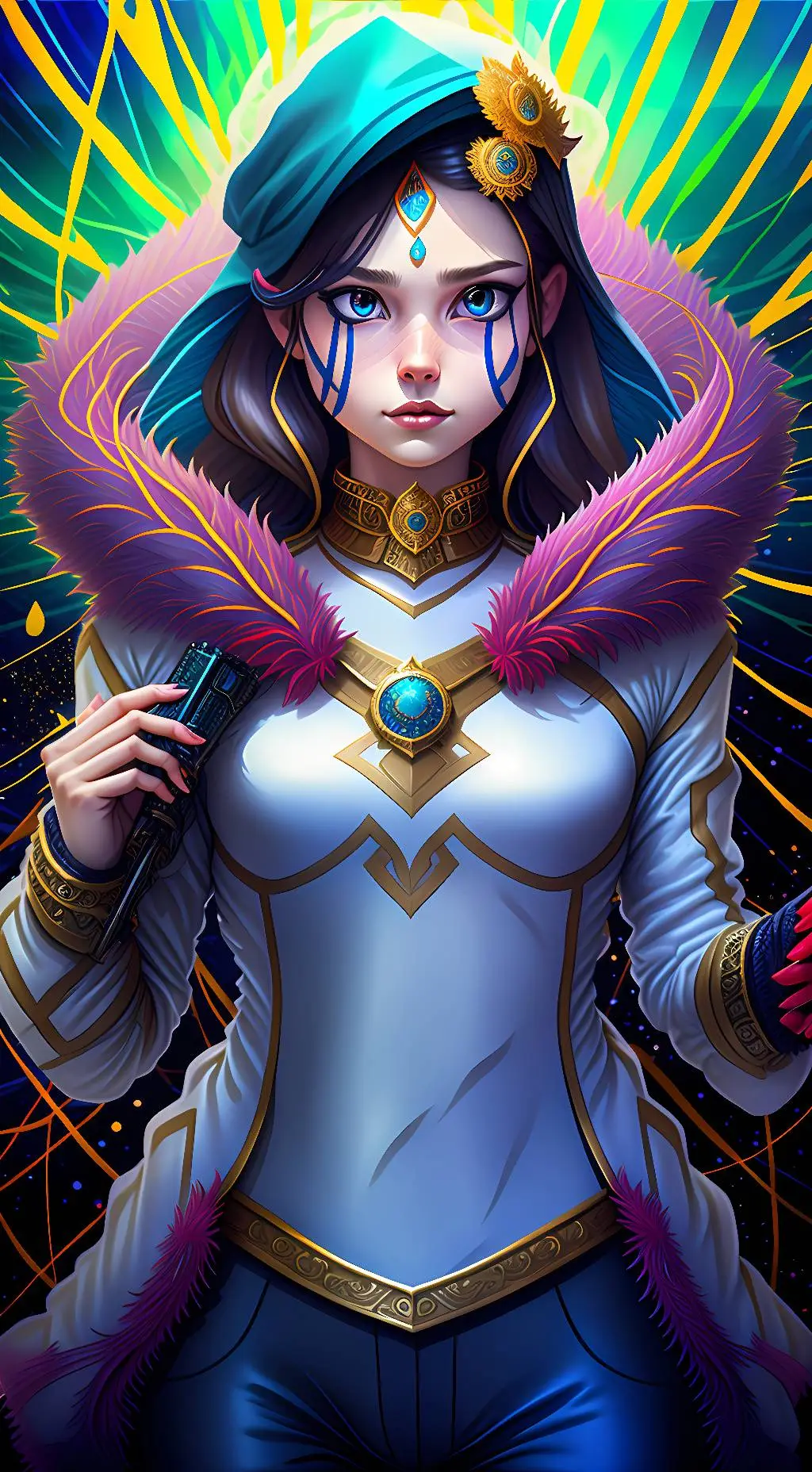 ai character: female error 404  background