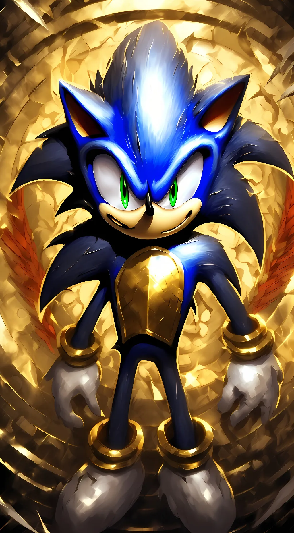 ai character: OrganicMetal Sonic background