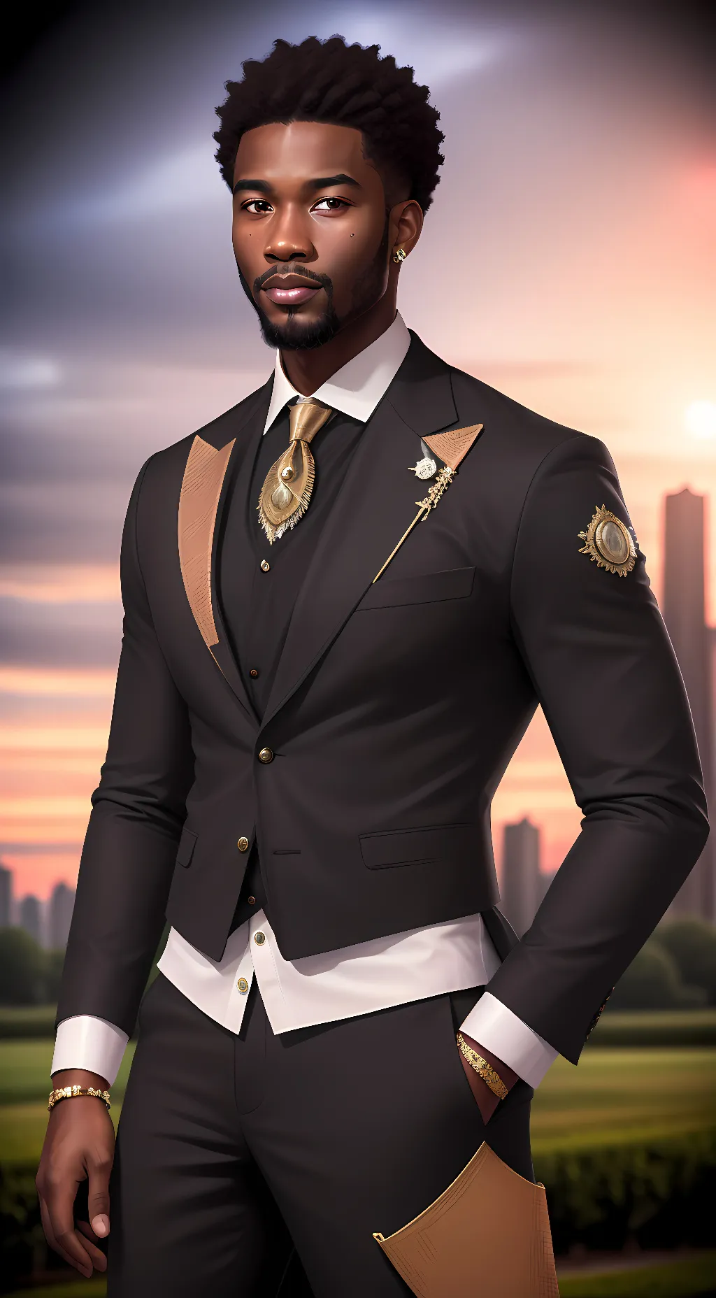 ai character: Miles morales  background