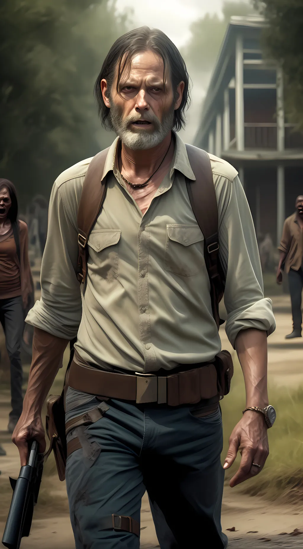 ai character: The walking dead  background
