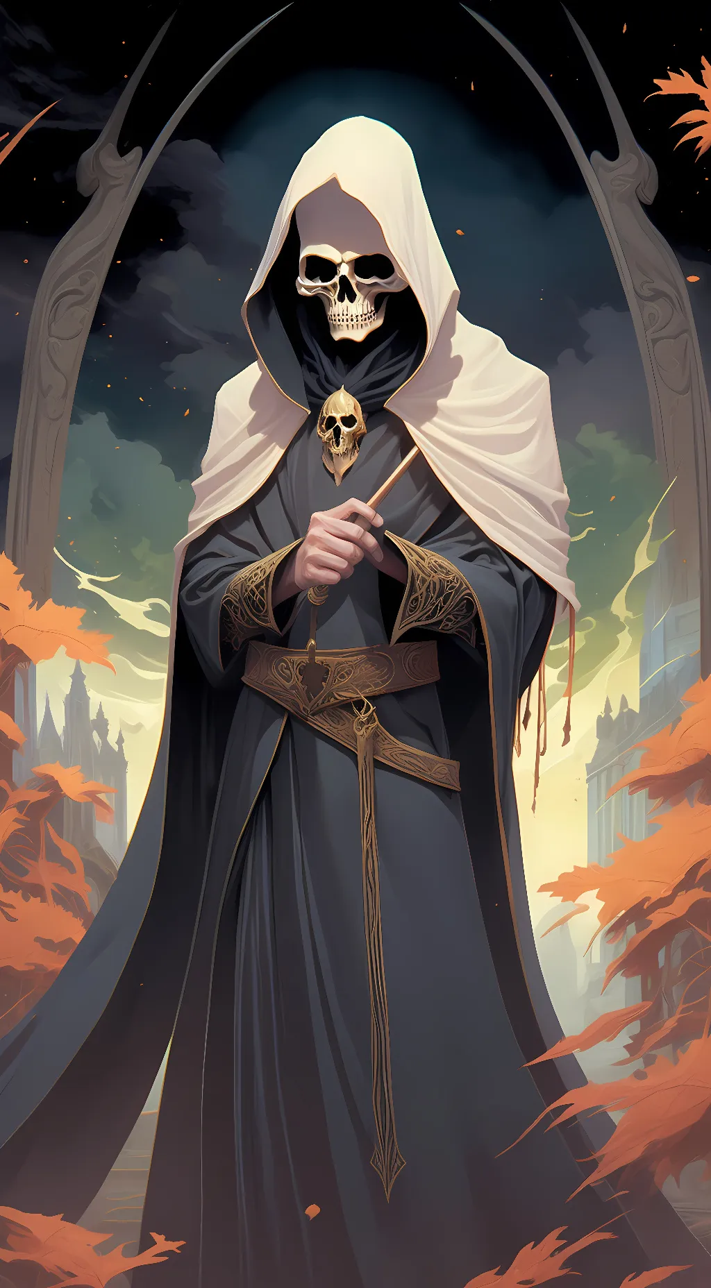 ai character: The Grim Reaper  background