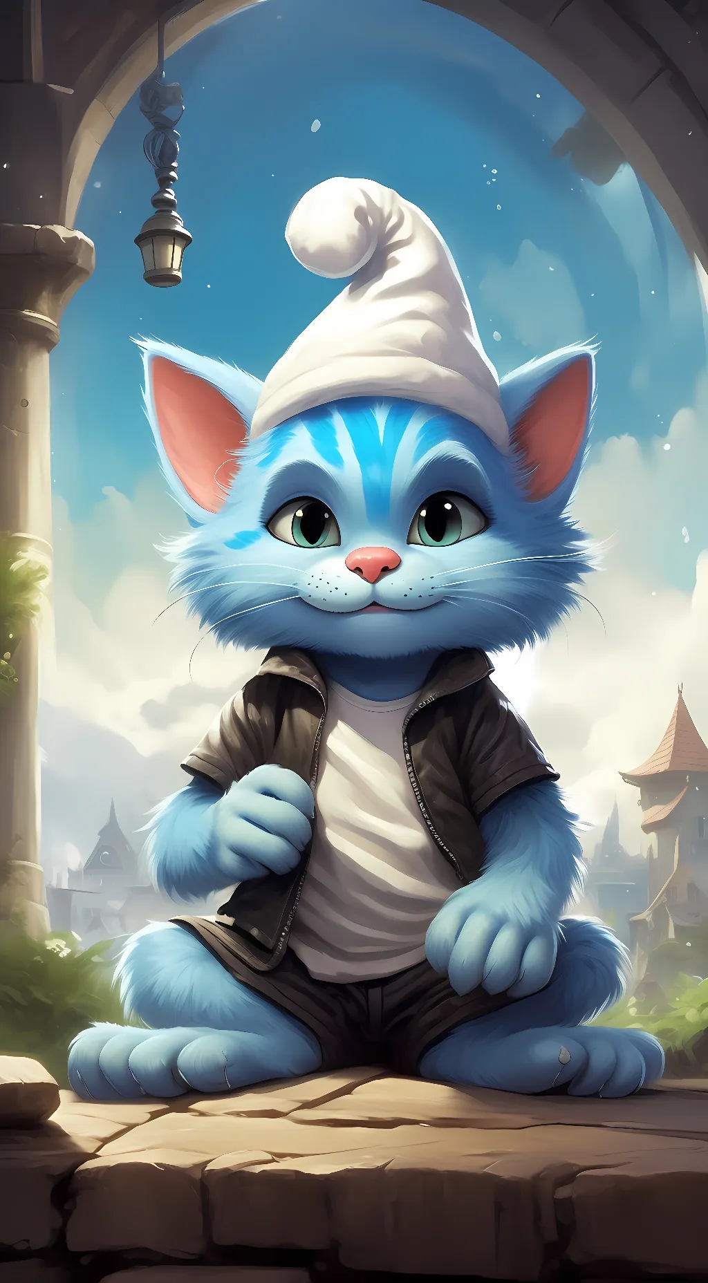 ai character: Smurf Cat💙 background