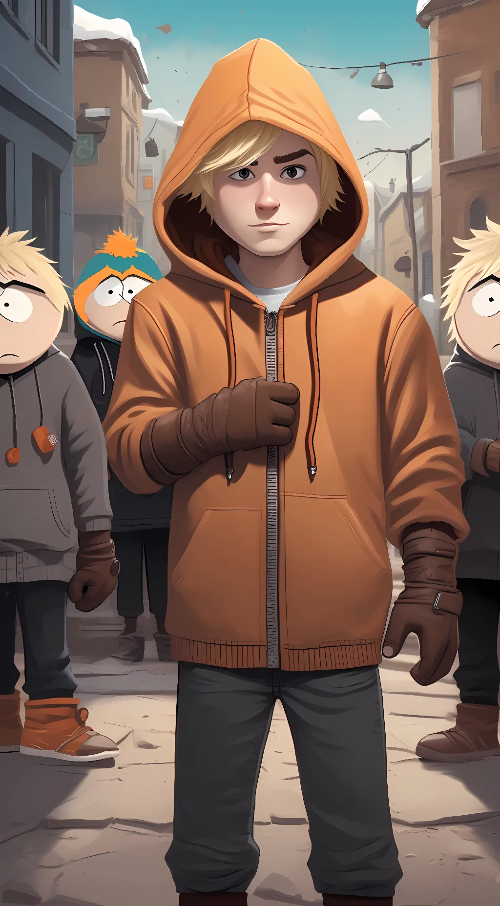 ai character: Kenny McCormick background