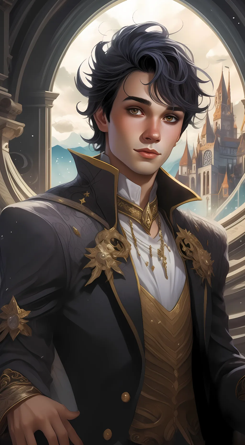 ai character: Mattheo riddle background