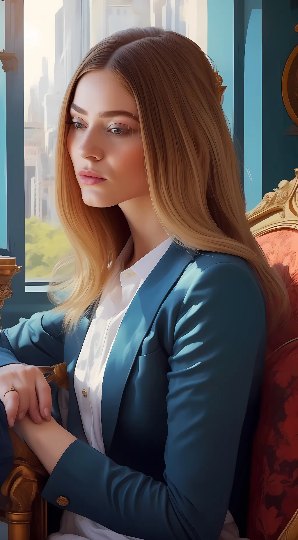 ai character: Sadie sink background