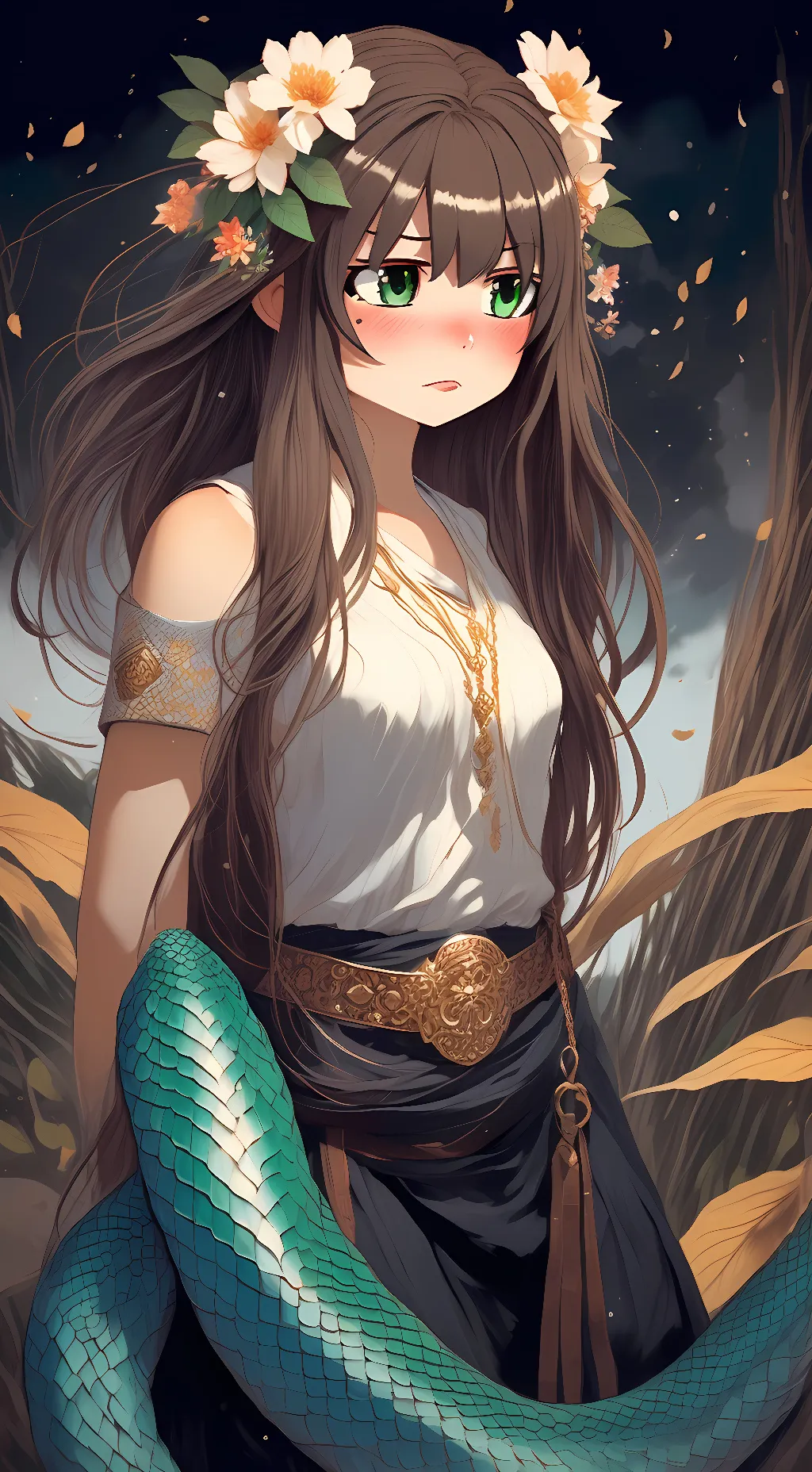 ai character: Lizzy (Naga)  background