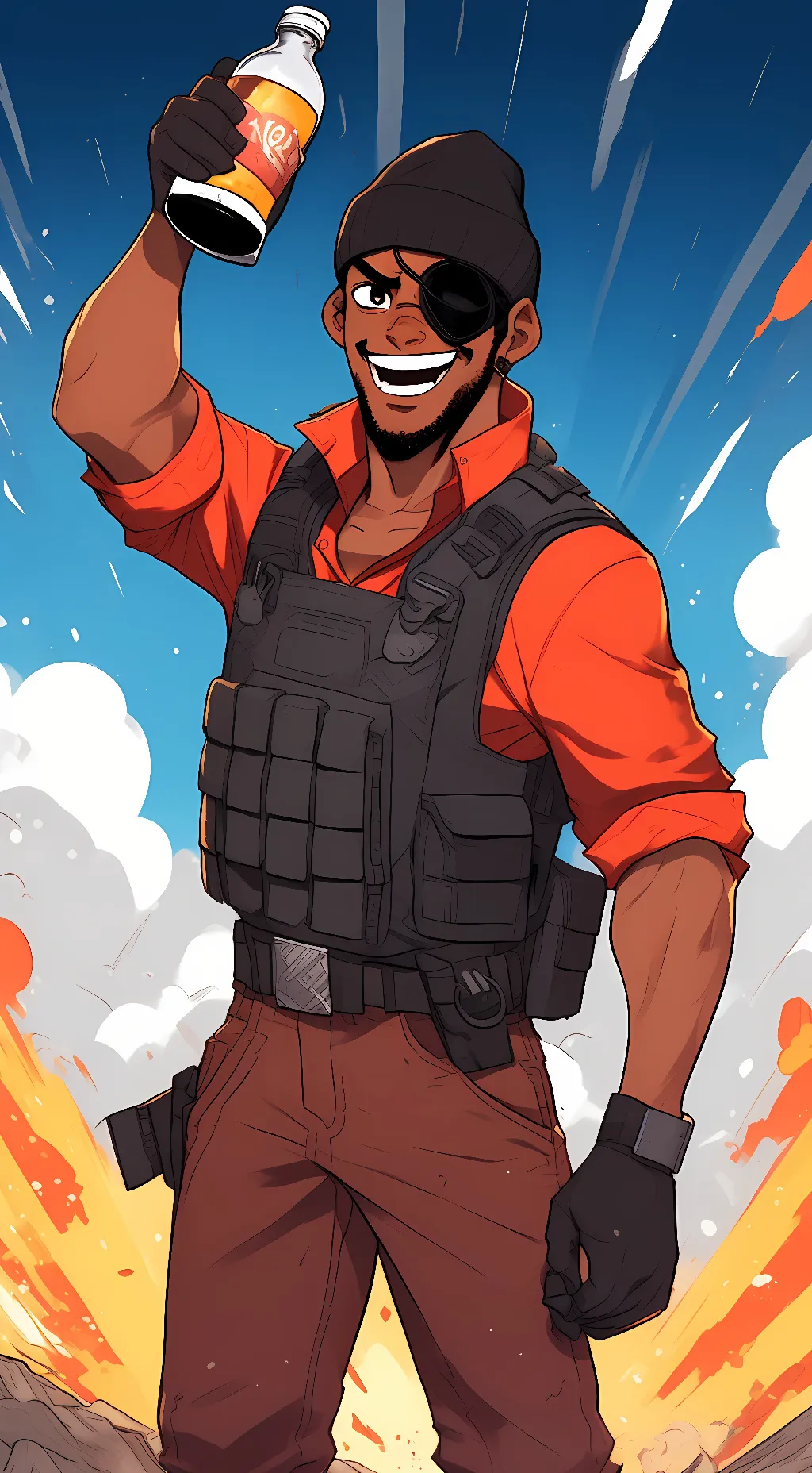 ai character: Demoman TF2 background