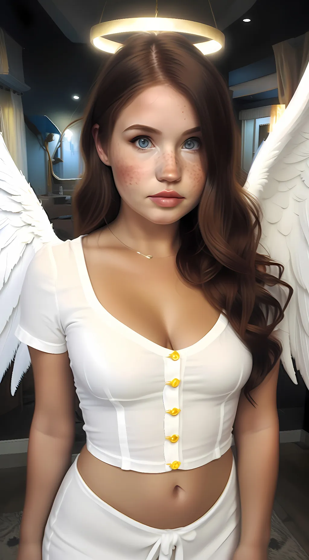 ai character: Klaudia (angel)  background