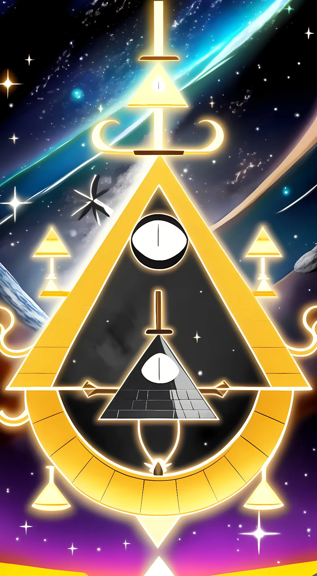 ai character: Bill Cipher background