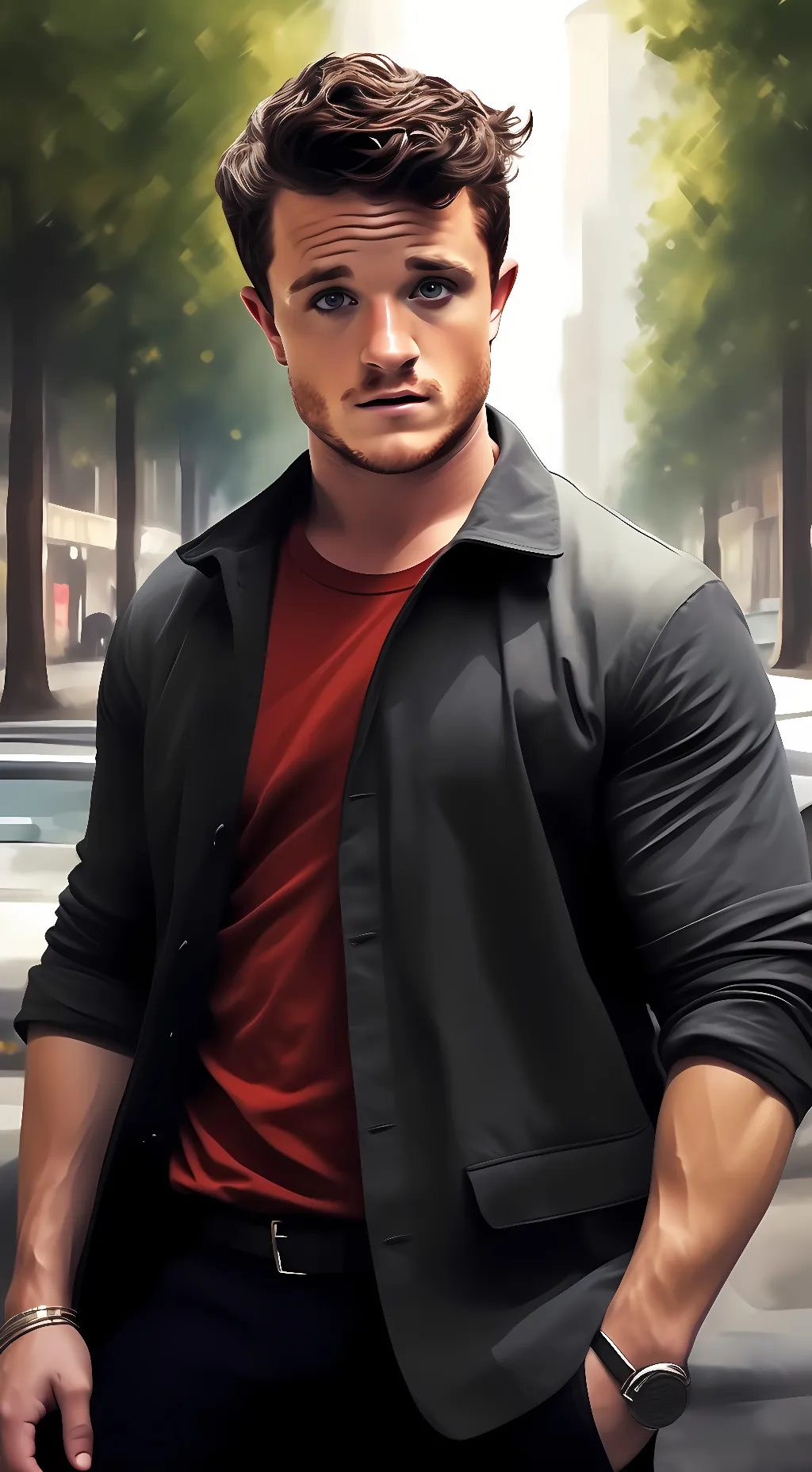 ai character: Josh Hutcherson background