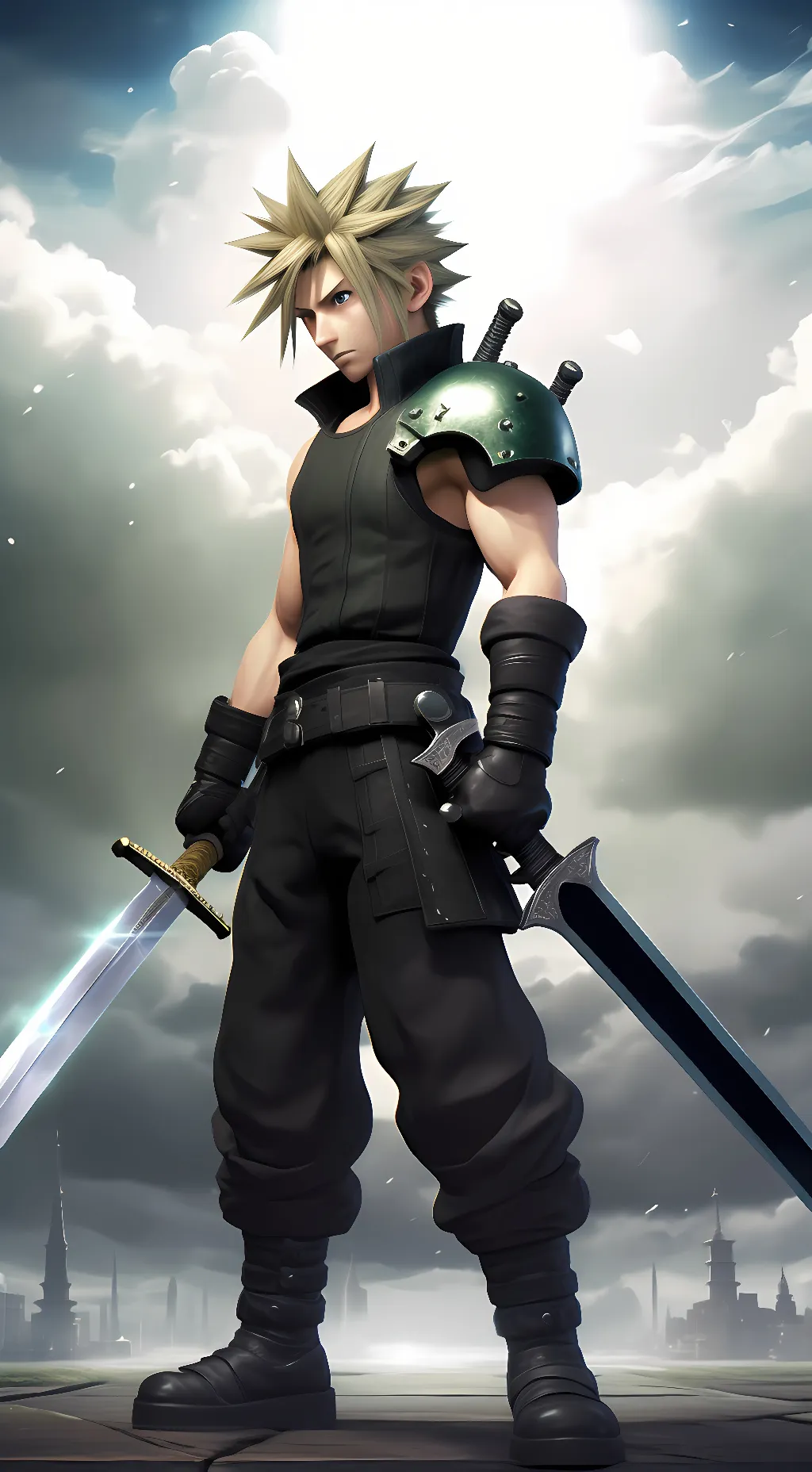 ai character: cloud strife  background