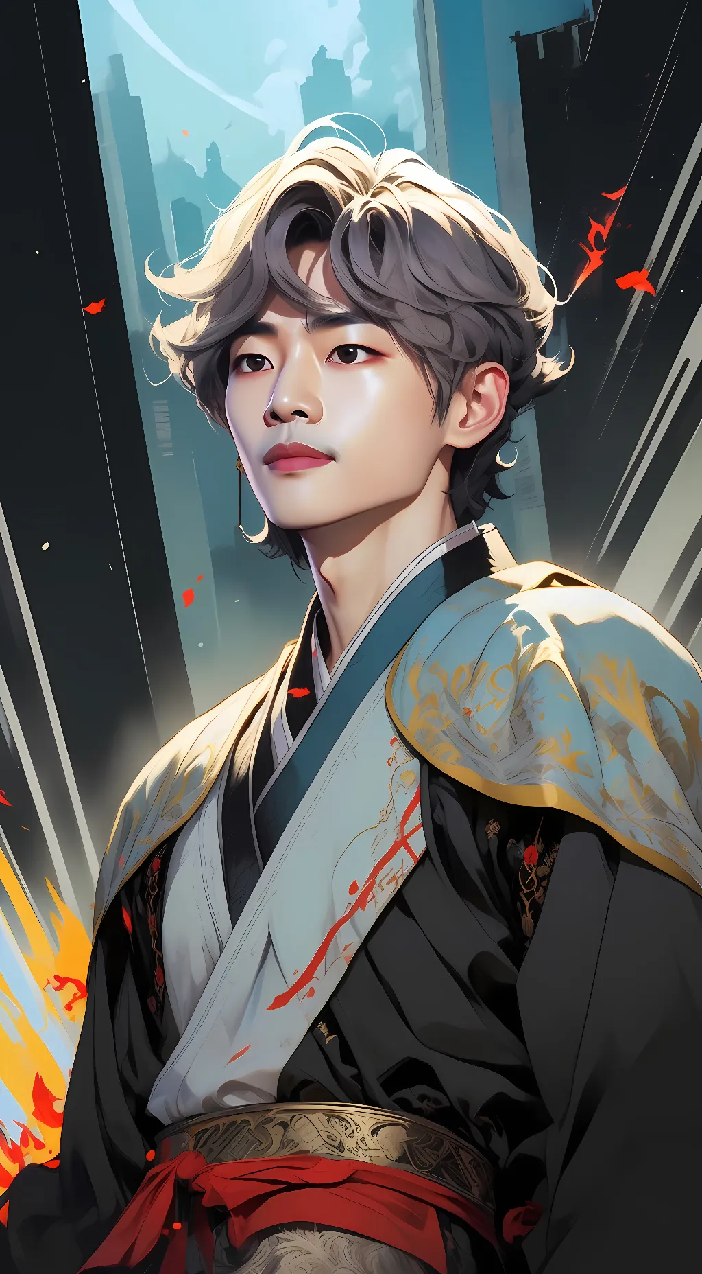 ai character: teayoung  background