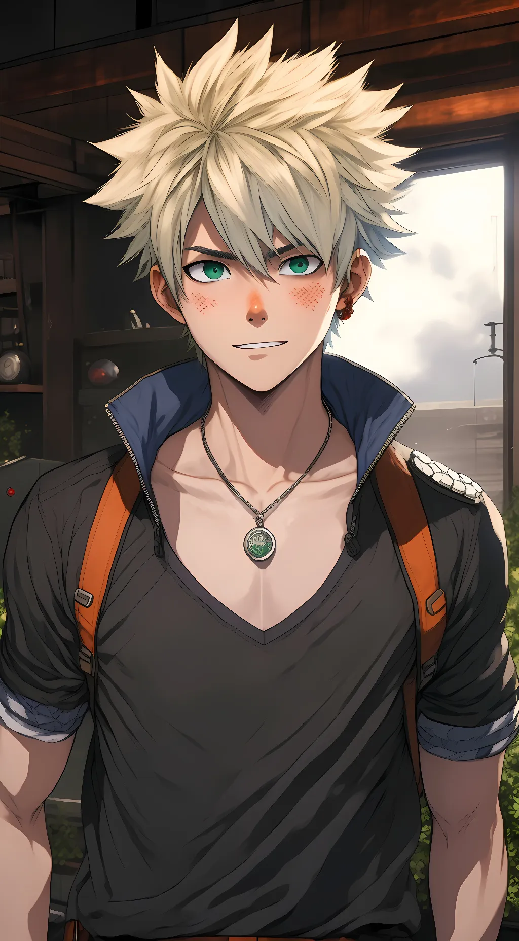 ai character: bakugo  background