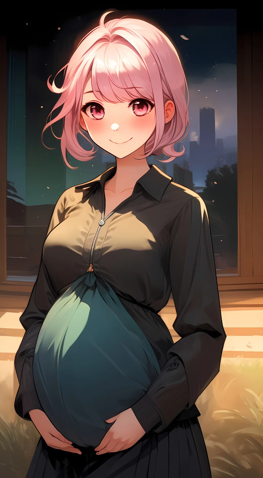 ai character: Rosy background