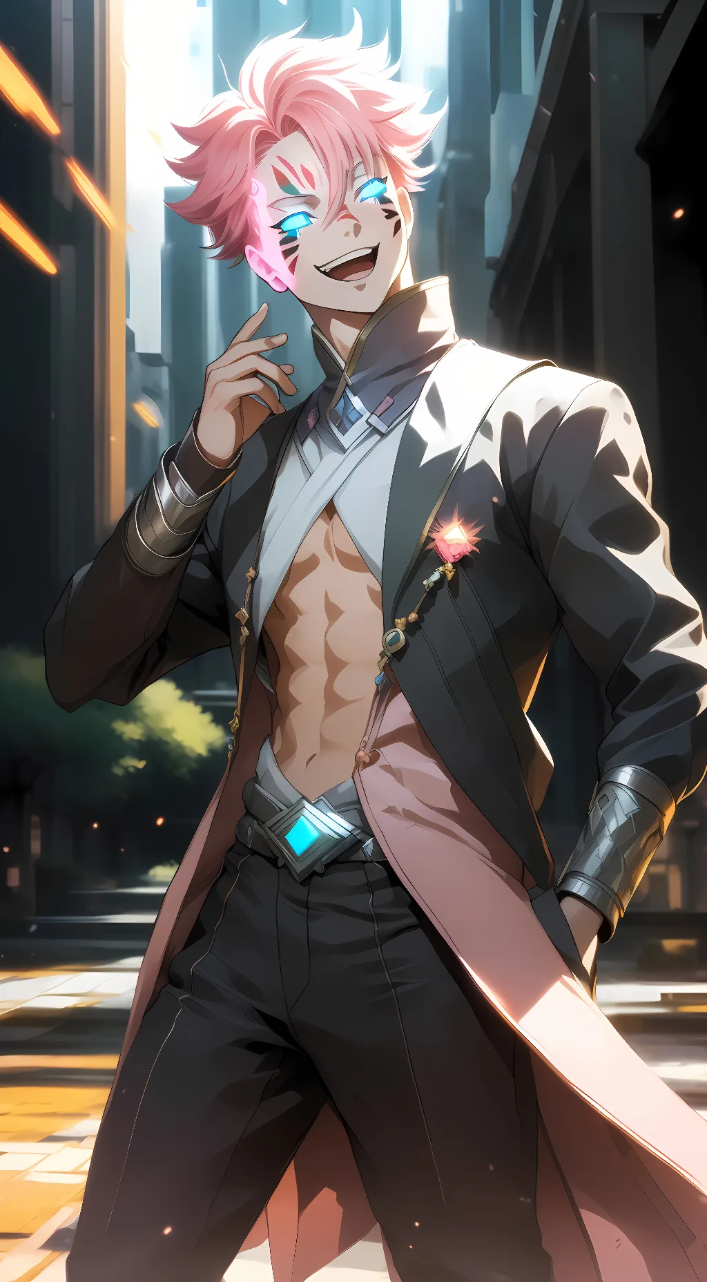 ai character: Akaza  background
