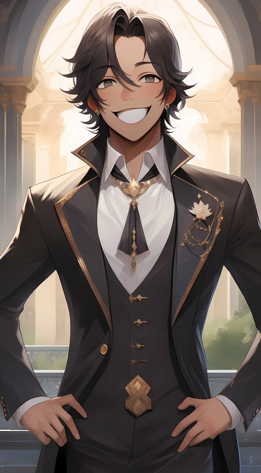 ai character: Skalla grim  background