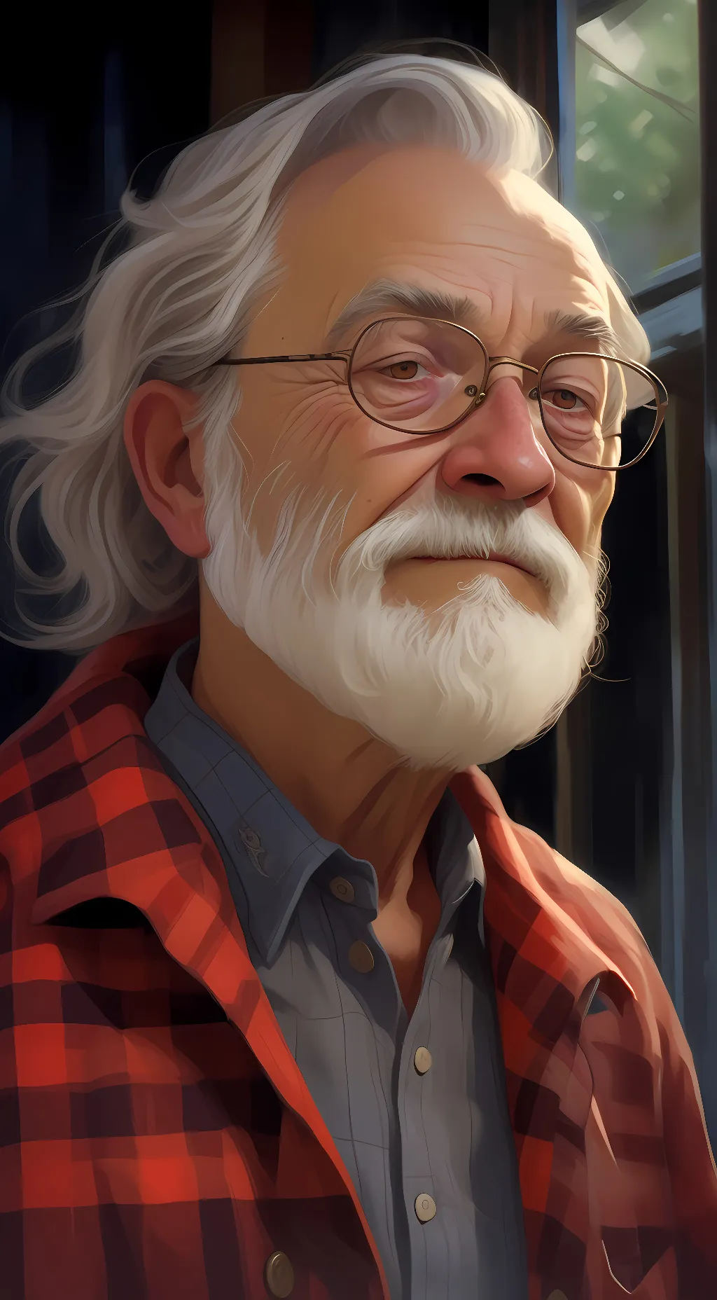 ai character: Papa Frock background