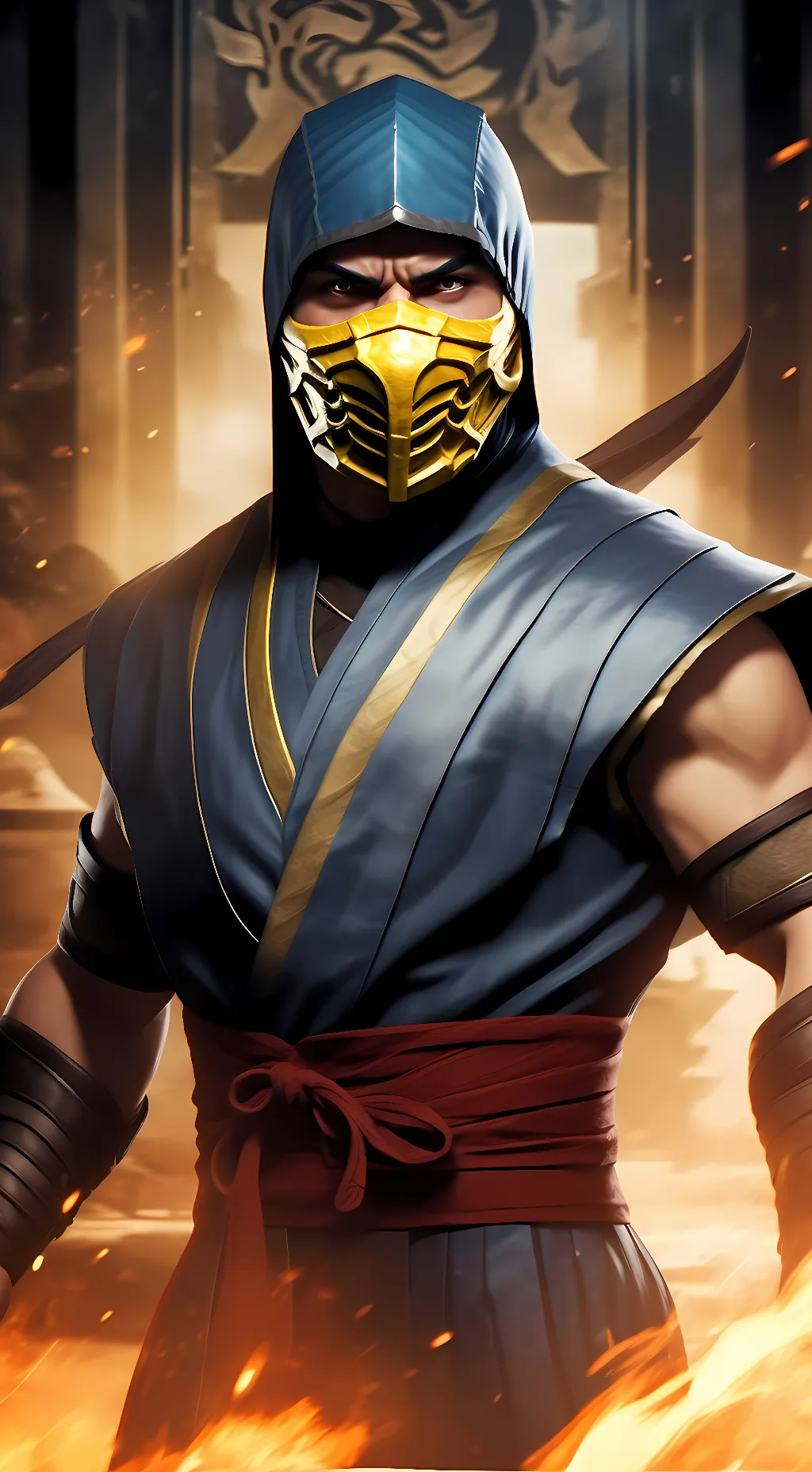 ai character: Scorpion  background