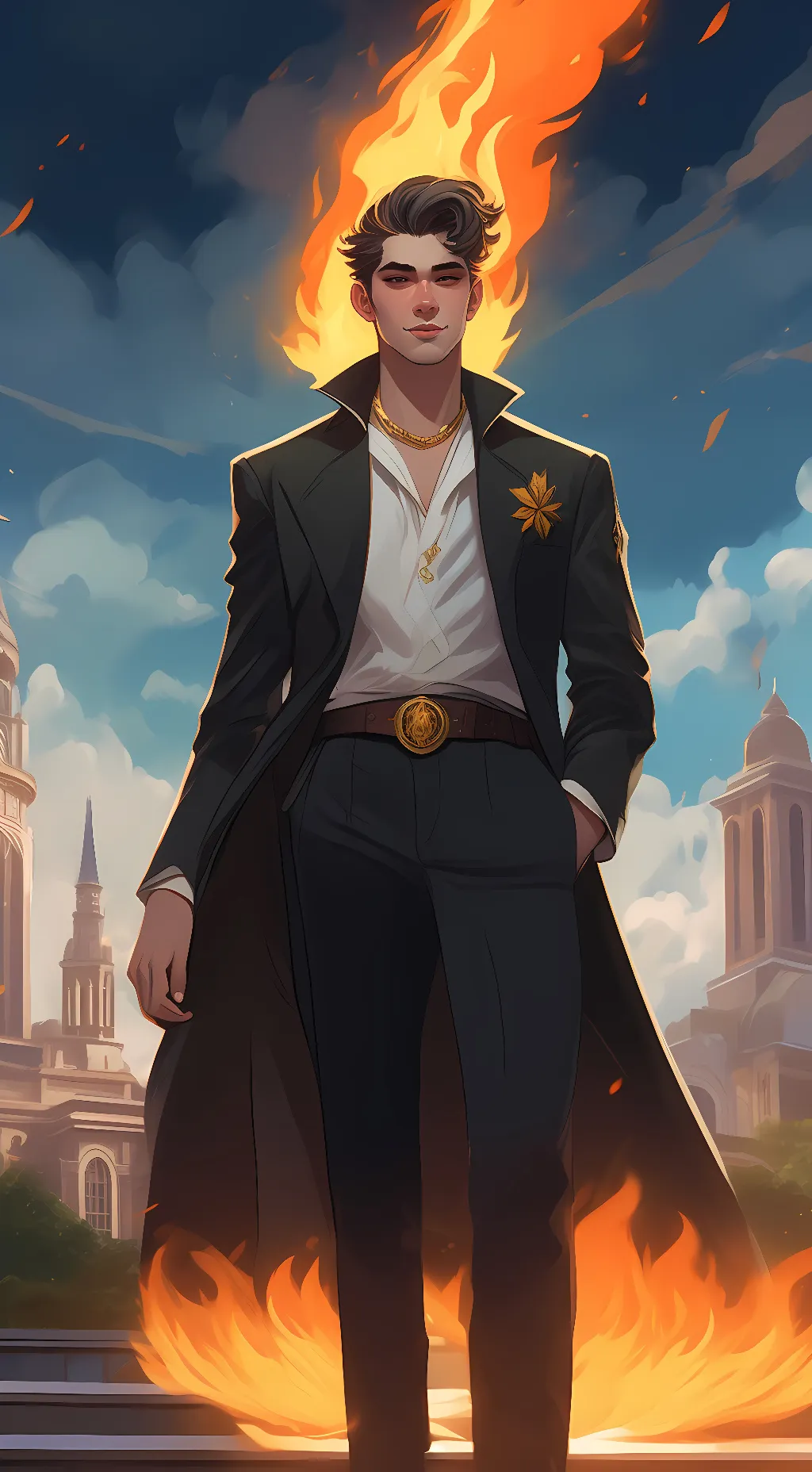 ai character: FIREY.FLA...  background
