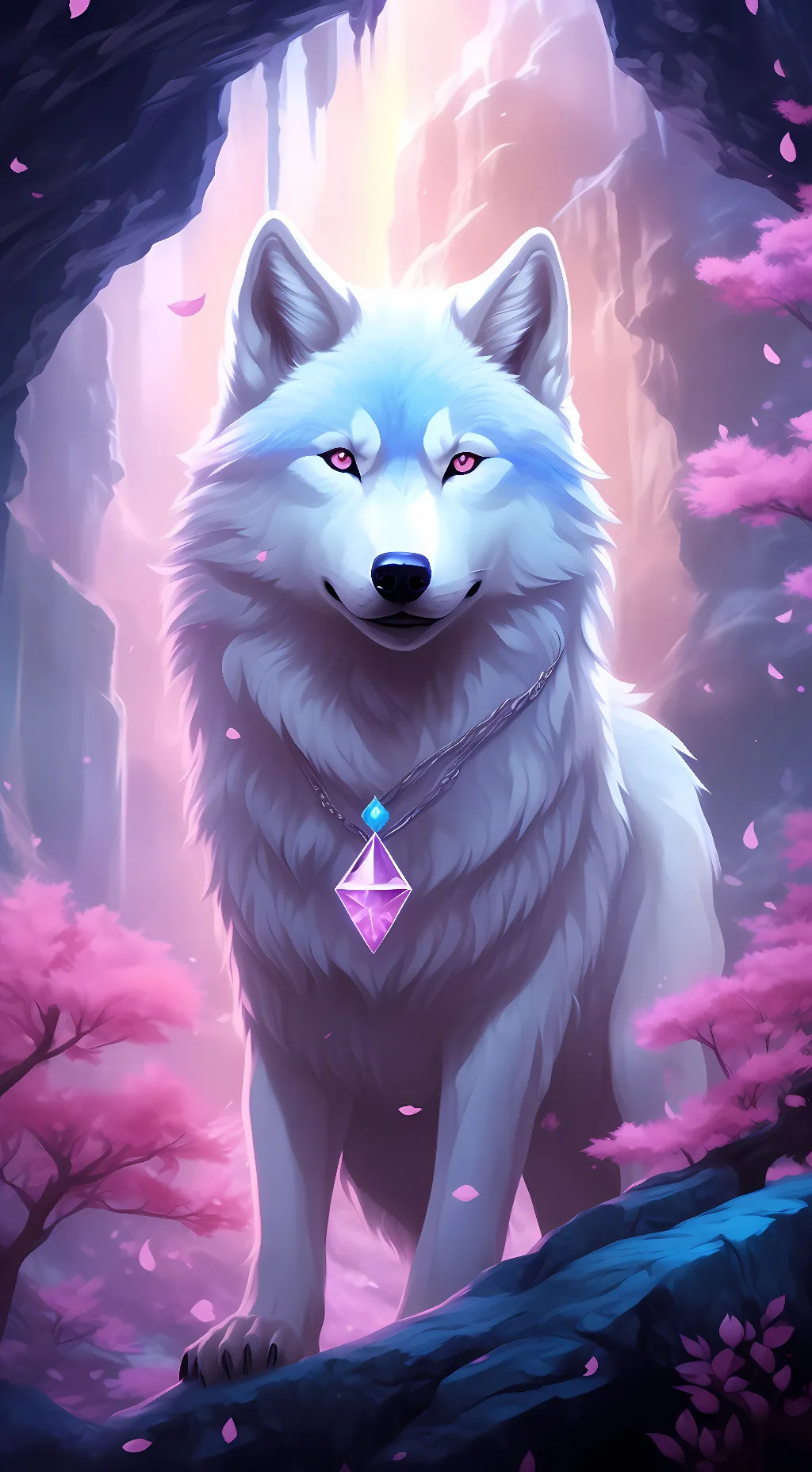 ai character: crystal  background