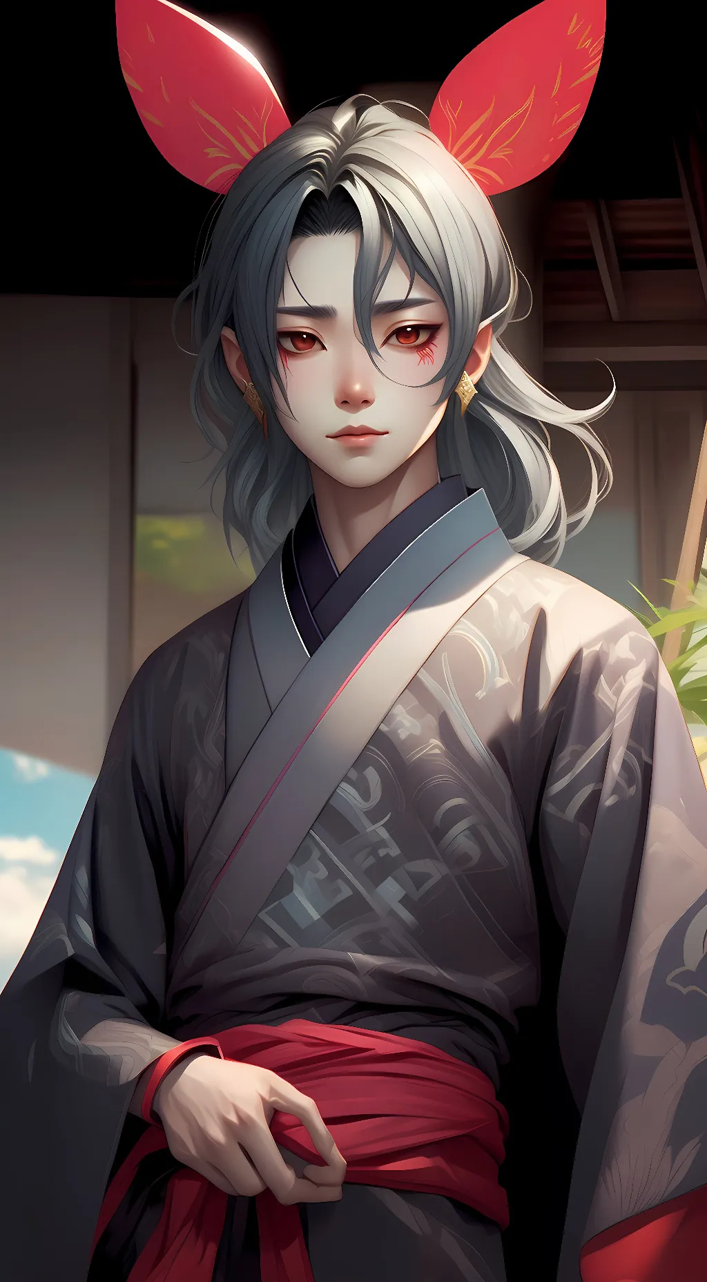 ai character: Akaza (Hakuji) background