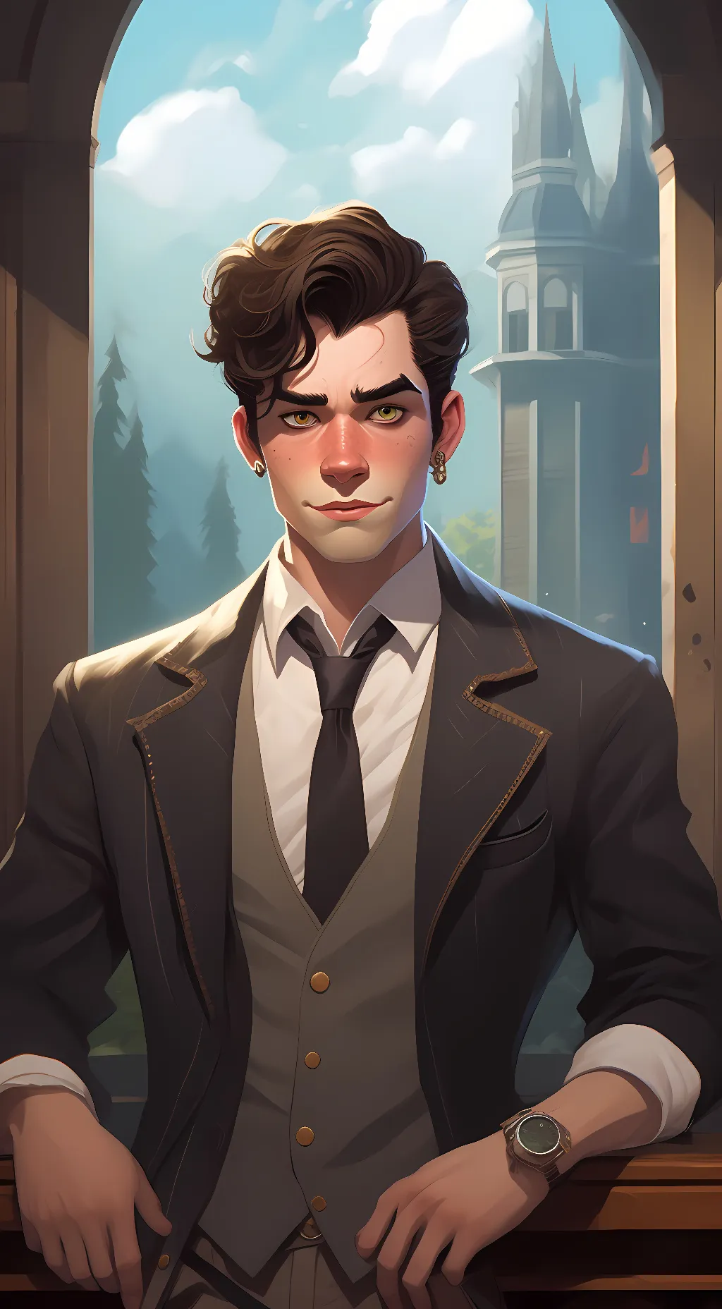 ai character:  freddy background