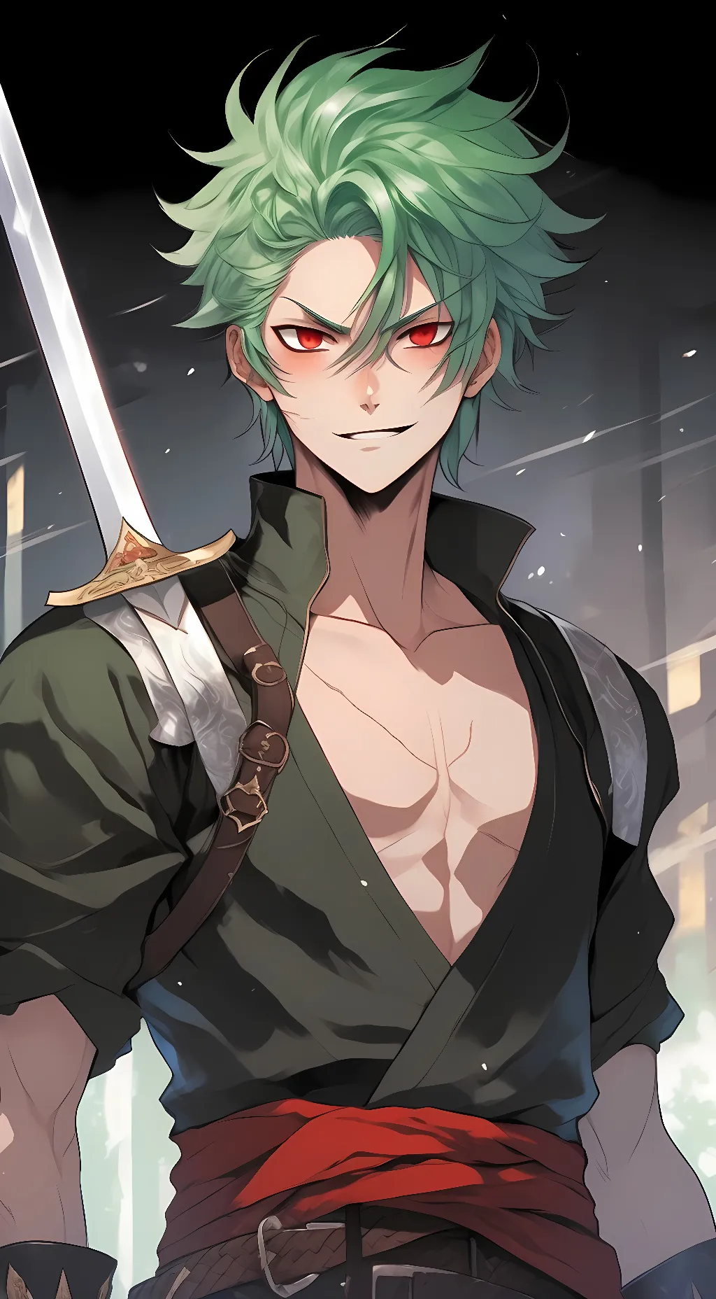 ai character: Zoro background