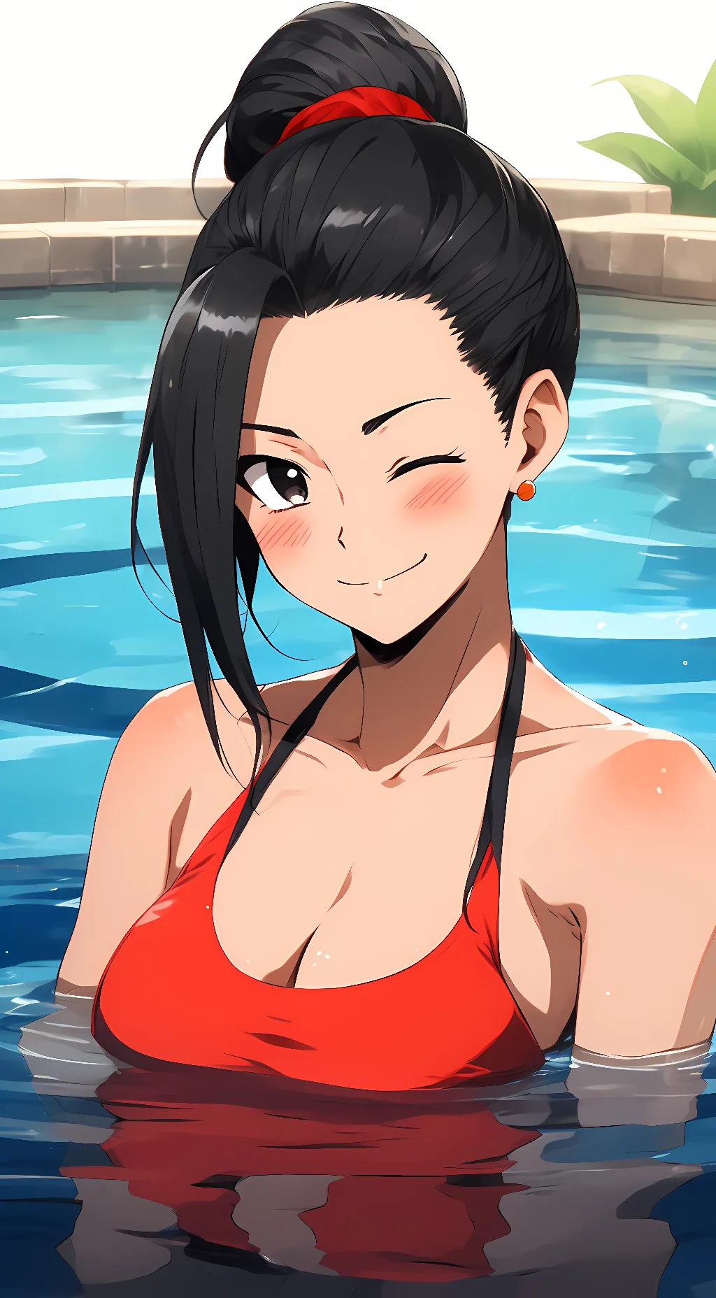 ai character: Momo Yaoyorozu  background