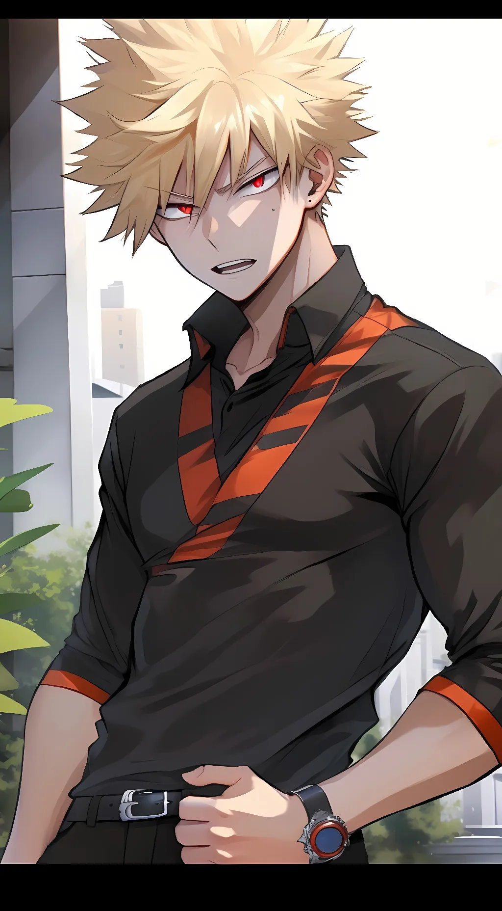 ai character: Villain Bakugo background